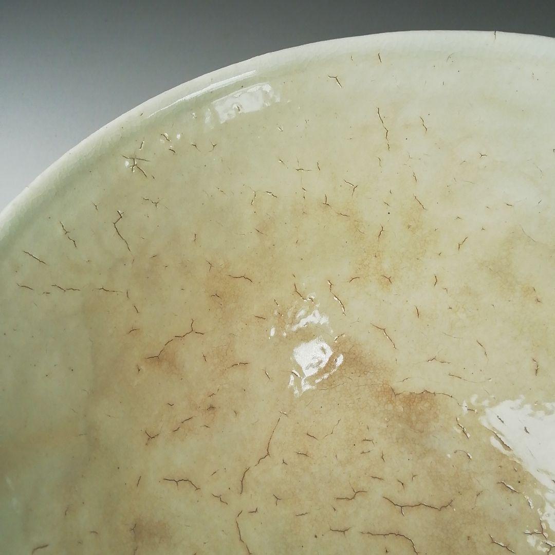 Ｔ１０１　茶碗　『粉引火変り　茶碗』『其中窯　河村又次郎』　共箱　抹茶碗　茶道具