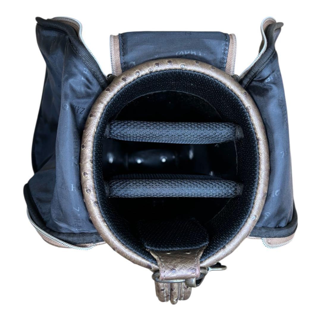 【美品】ブリヂストン ファイズ PHYZ キャディバック ブラウン クロコダイル