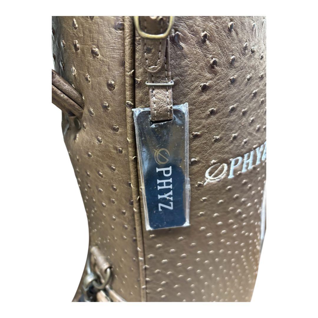 【美品】ブリヂストン ファイズ PHYZ キャディバック ブラウン クロコダイル