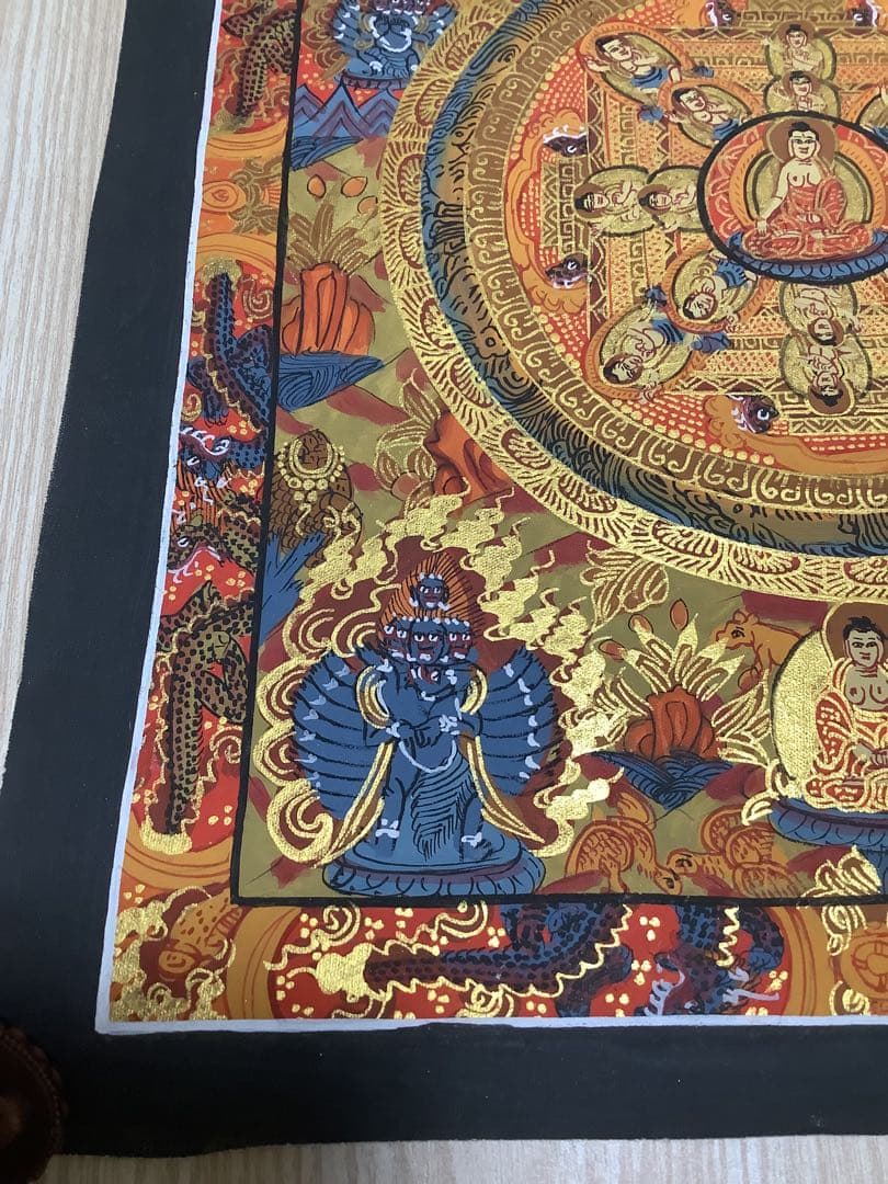 《 チベット密教　新品　1点物 》 手描き　曼荼羅　仏陀　釈迦　仏教　密教　36