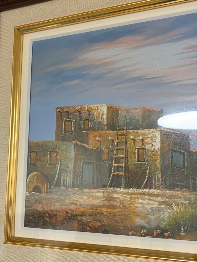 風景画 油彩画 メキシコで購入。