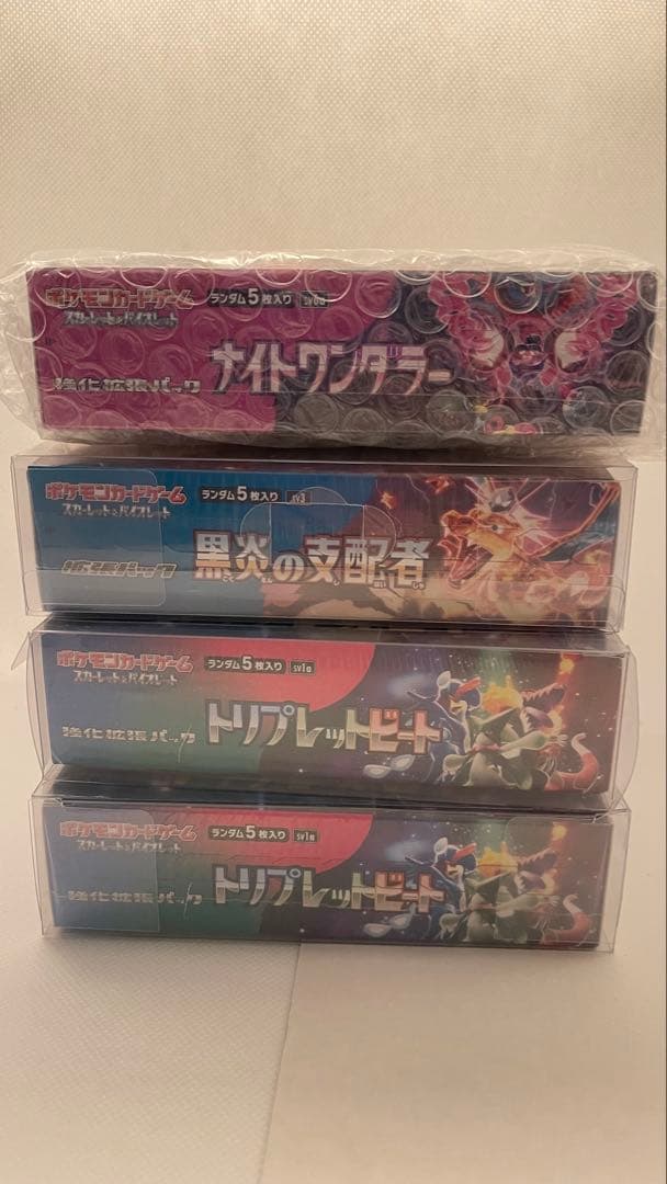 ポケモンカード　4BOX シュリンク付き　保護ケース付き