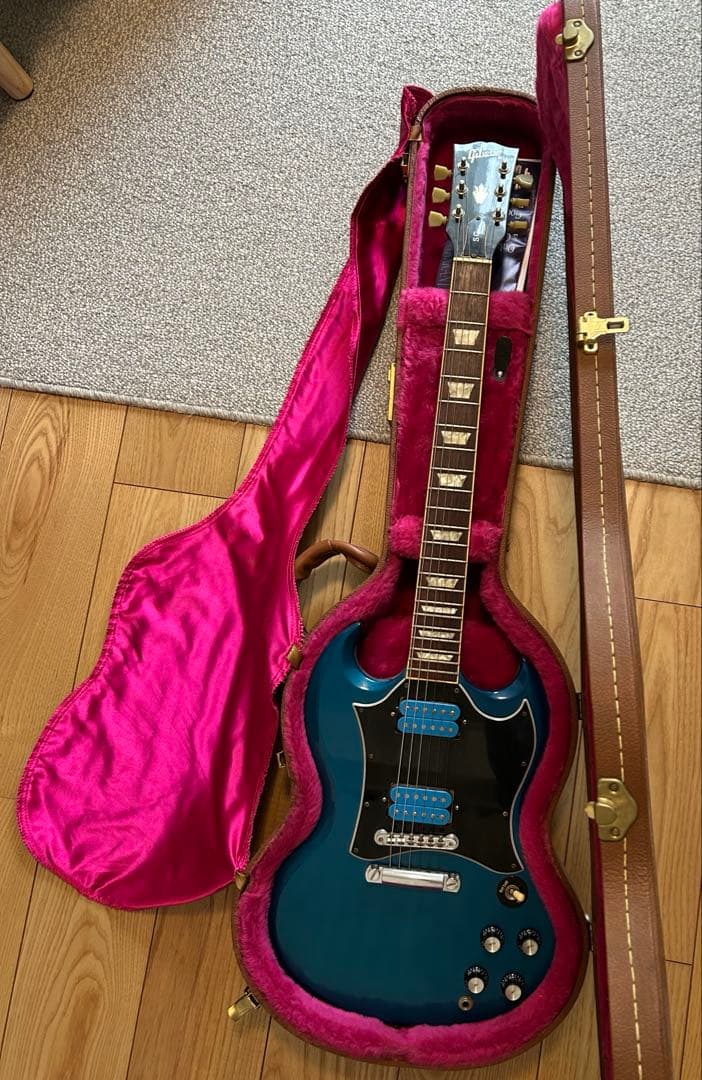 Gibson93年SG Standard CAB青 ハードケースピックアップ付