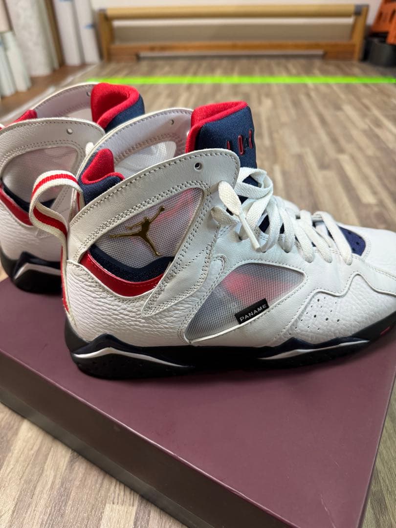 エアジョーダン 7 ホワイト/レッド/ネイビー　パリ・サンジェルマン