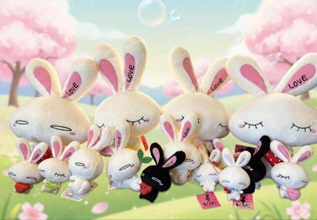 【タグ付・極美品】大塚愛LOVEうさぎ ぬいぐるみ マスコット まとめ売り 希少