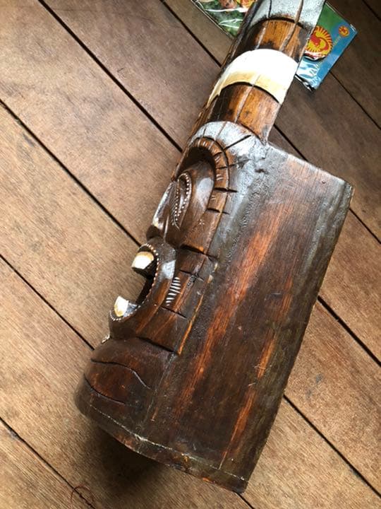 ハワイ　ハワイアン　ティキ　木彫り　オブジェ　置物　アロハ