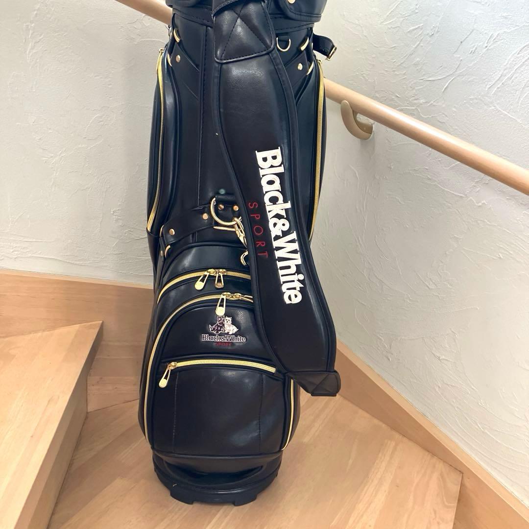 [送料込み] Black&White キャディバッグ　ブラック
