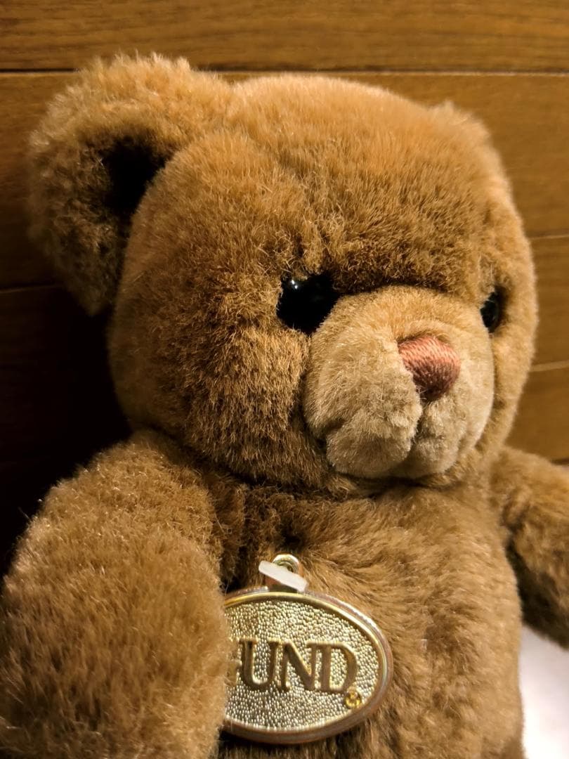 レトロ GUND 1983 ブラウンベアぬいぐるみ [エンブレム付] テディベア