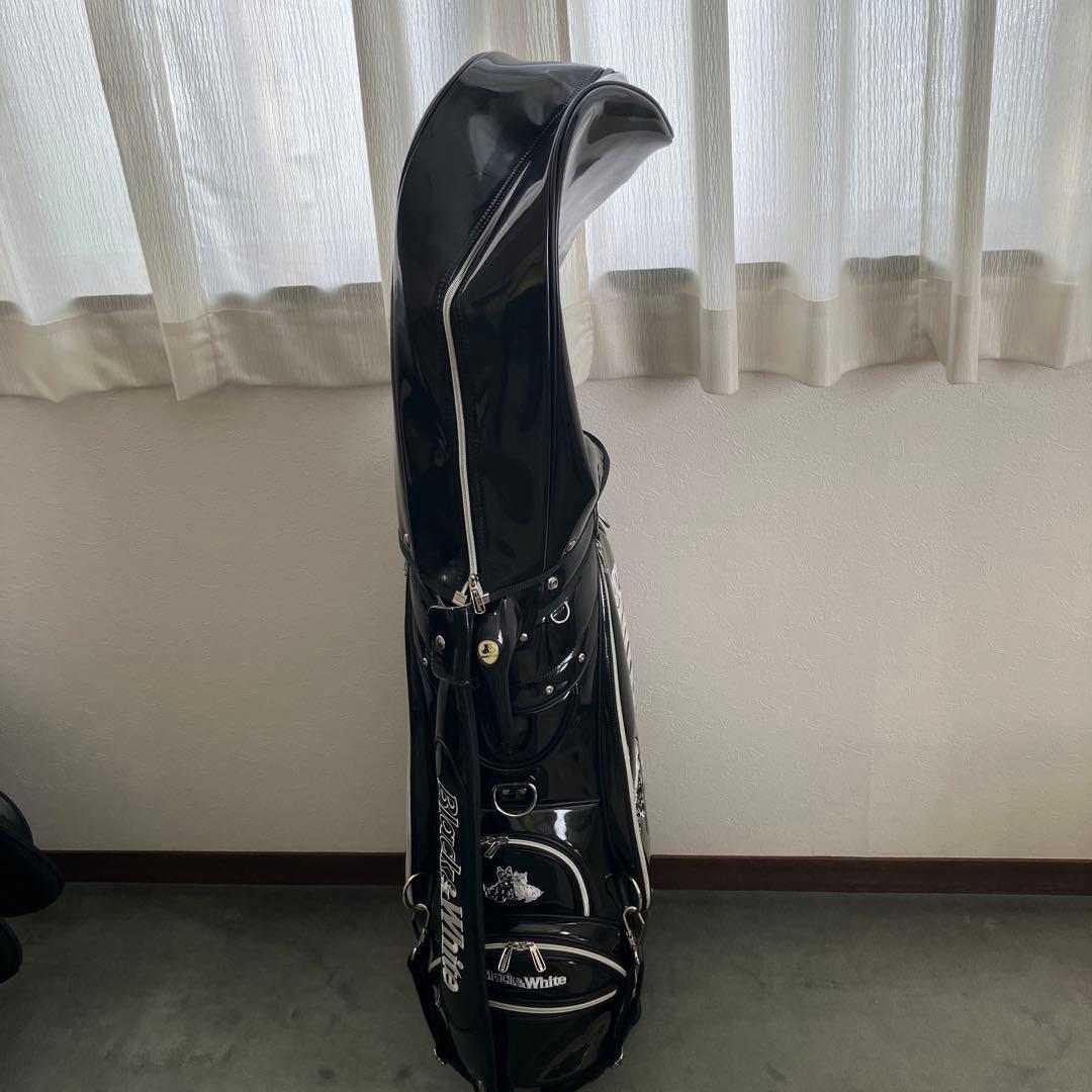 Black&White キャディバッグ ブラック/ホワイト