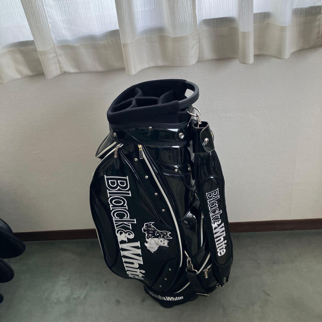 Black&White キャディバッグ ブラック/ホワイト