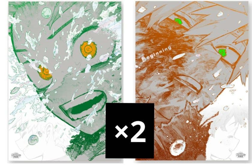 ヒロアカ 原画展 A2アートポスター The Beginning 2個セット