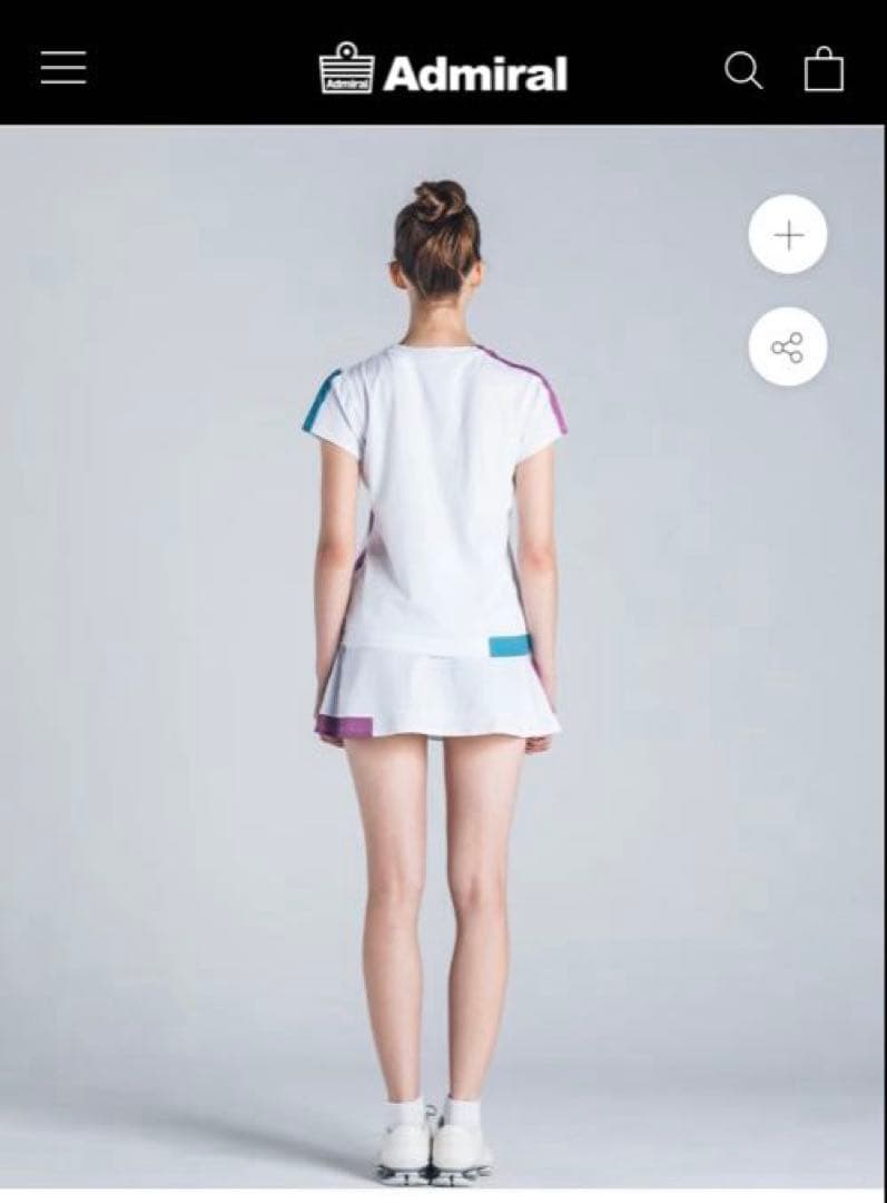 あ*い様 アドミラル　テニス　ウェア　M セット　シャツ　スコート　ホワイト