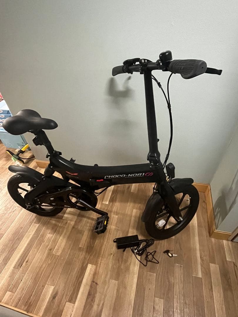 【引き取り限定】CHOCO-NORI 電動アシスト折りたたみ自転車 ブラック