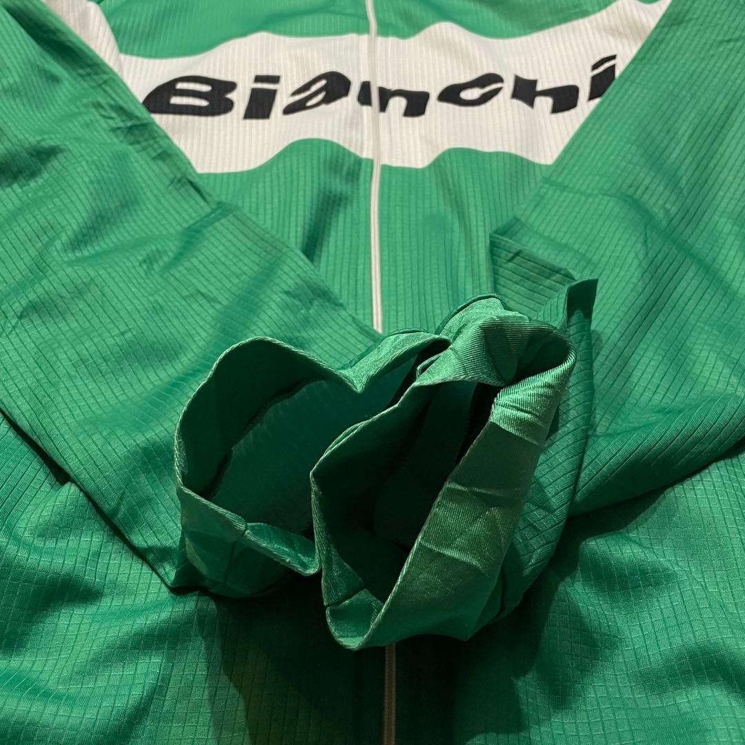 Bianchi ビアンキ サイクルジャケット フルジップ グリーン L