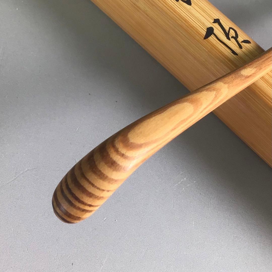 Ｒ６９９　茶杓　『久田宗也　尋牛斎』『銘　丹頂』『松の木茶杓』　共箱　茶道具