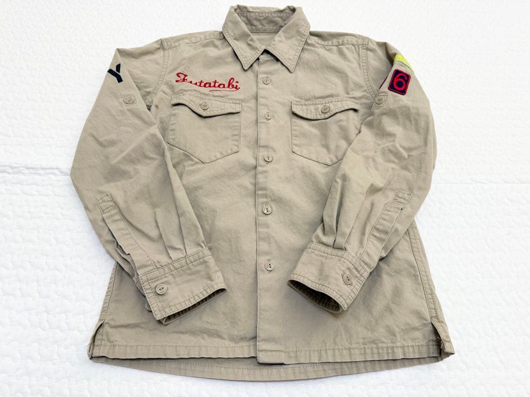 ゆず　FUTATABI ミニタリーシャツ　ベージュ　岩沢厚治