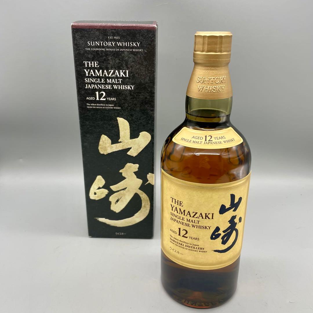 【山崎　サントリーシングルモルトウイスキー　12年】　未開封