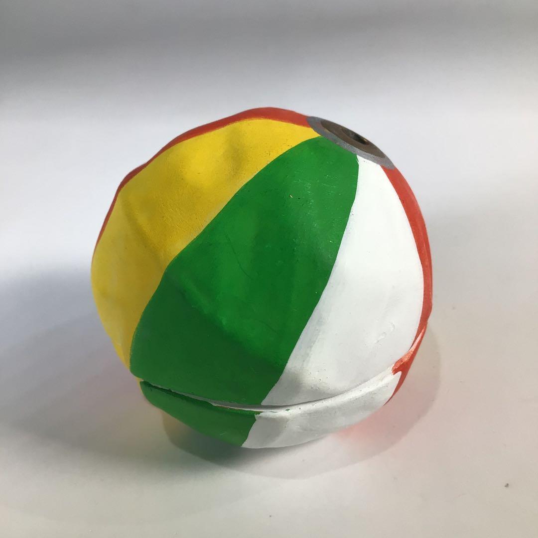 Ｎ６０９　香合　『北村雅耕造』『陶製』『紙風船香合』　共箱　茶道具