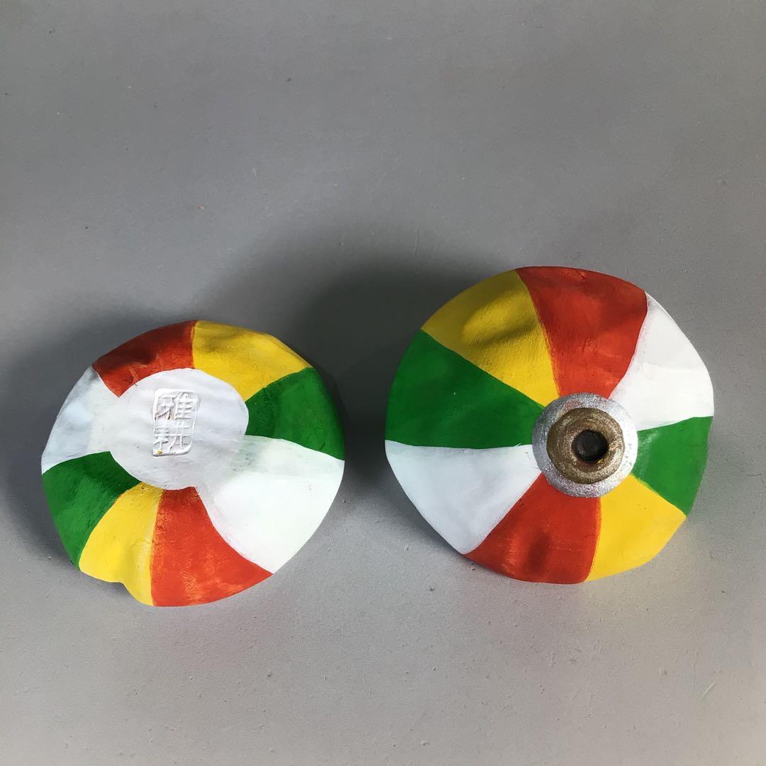 Ｎ６０９　香合　『北村雅耕造』『陶製』『紙風船香合』　共箱　茶道具