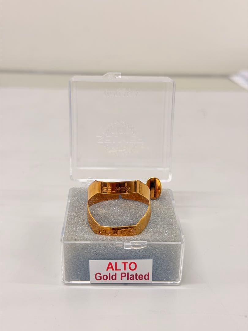 【美品】Selmer セルマー純正リガチャー　金メッキ　GP アルトサックス用
