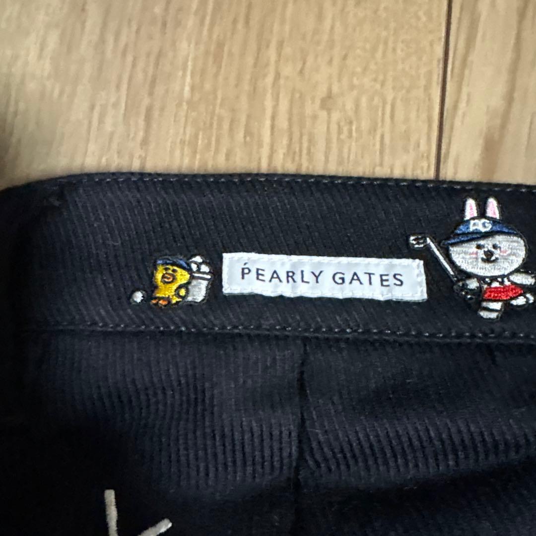 【希少】パーリーゲイツ ブラック LINEキャラクター　刺繍パンツ