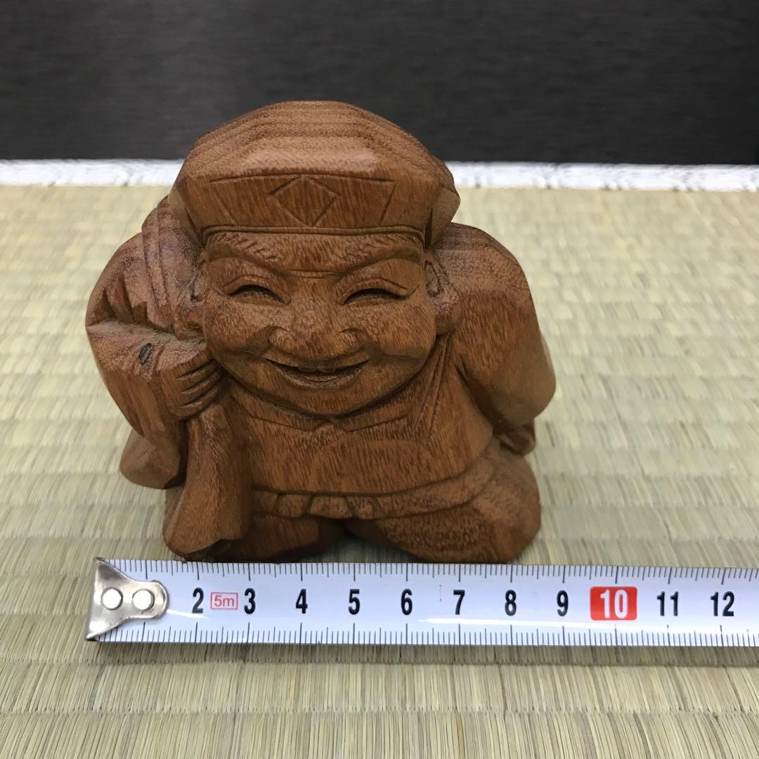 山中象堂作　可愛い木彫の大黒さま