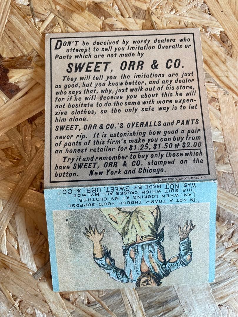 SWEET ORR スウィートオール ビンテージ　トレードカード