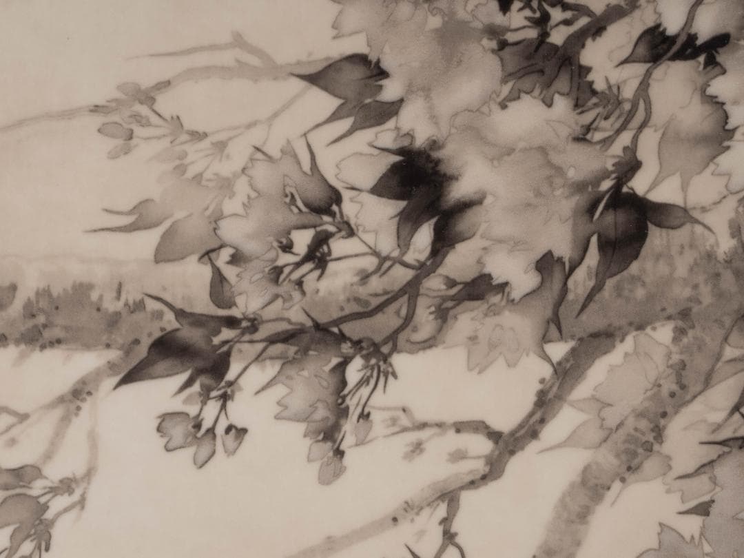 松林桂月 「春宵花影」 陶板画 限定250部 額装 証明書 タトウ付属