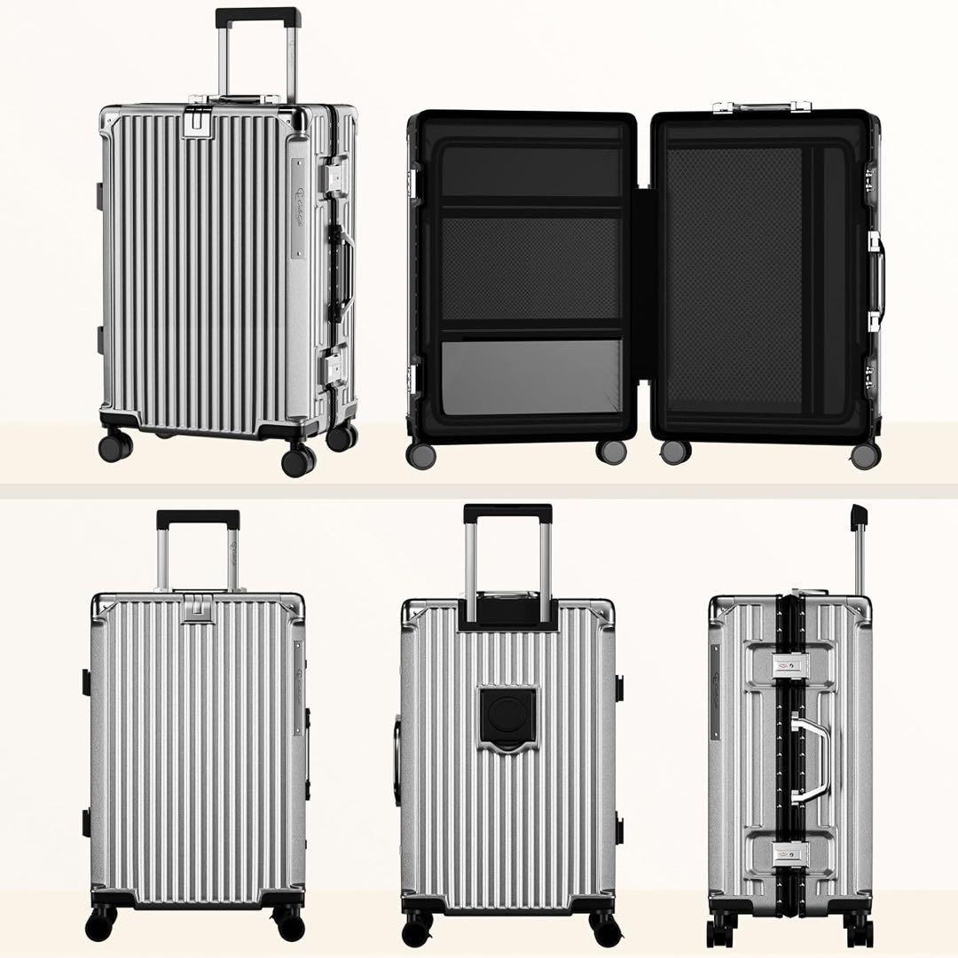 スーツケース⭕️XL⭕️7〜１０泊 シルバー アルミフレーム キャリーケース