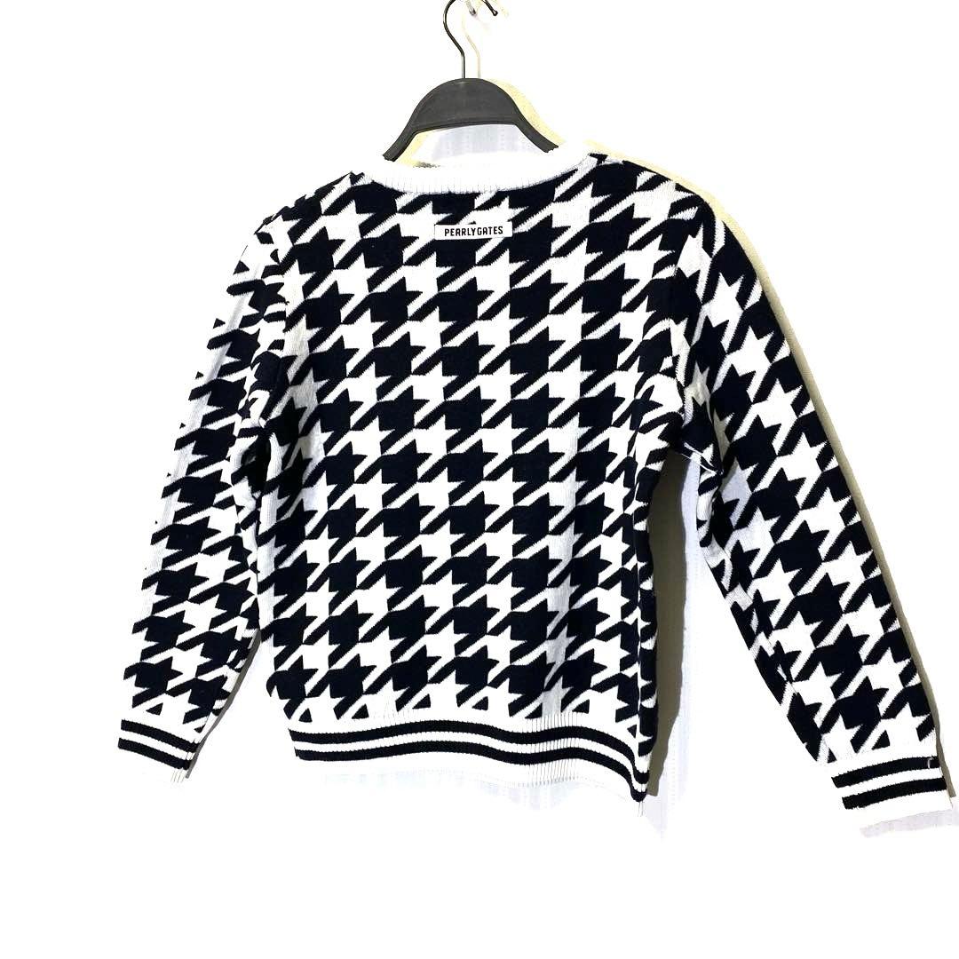 PEARLY GATES パーリーゲイツ 千鳥柄 ウール混 ニット 4