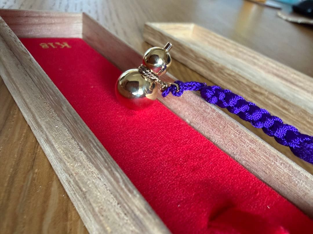 ひょうたん　ヒサゴ　K18　鈴　根付　ストラップ