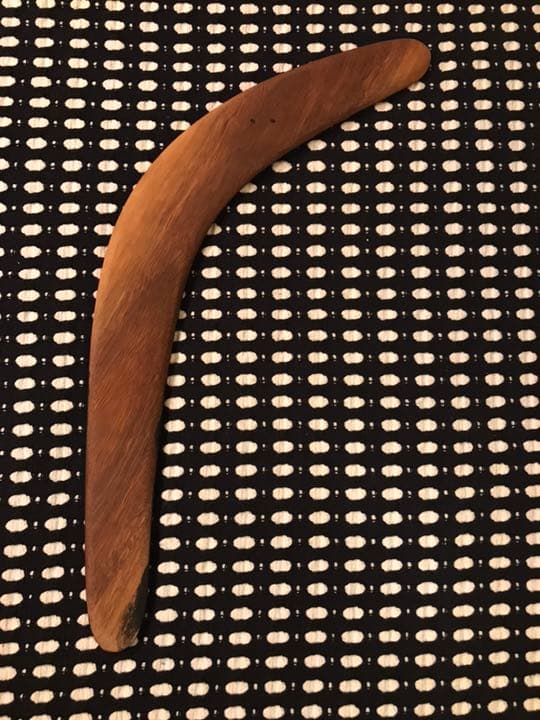 アボリジナルアート ブーメラン Stephen Mclean 魚 さかな