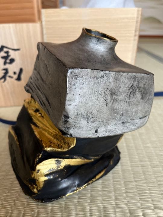 池田満寿夫ブロンズ花器と羽中田美季絵画