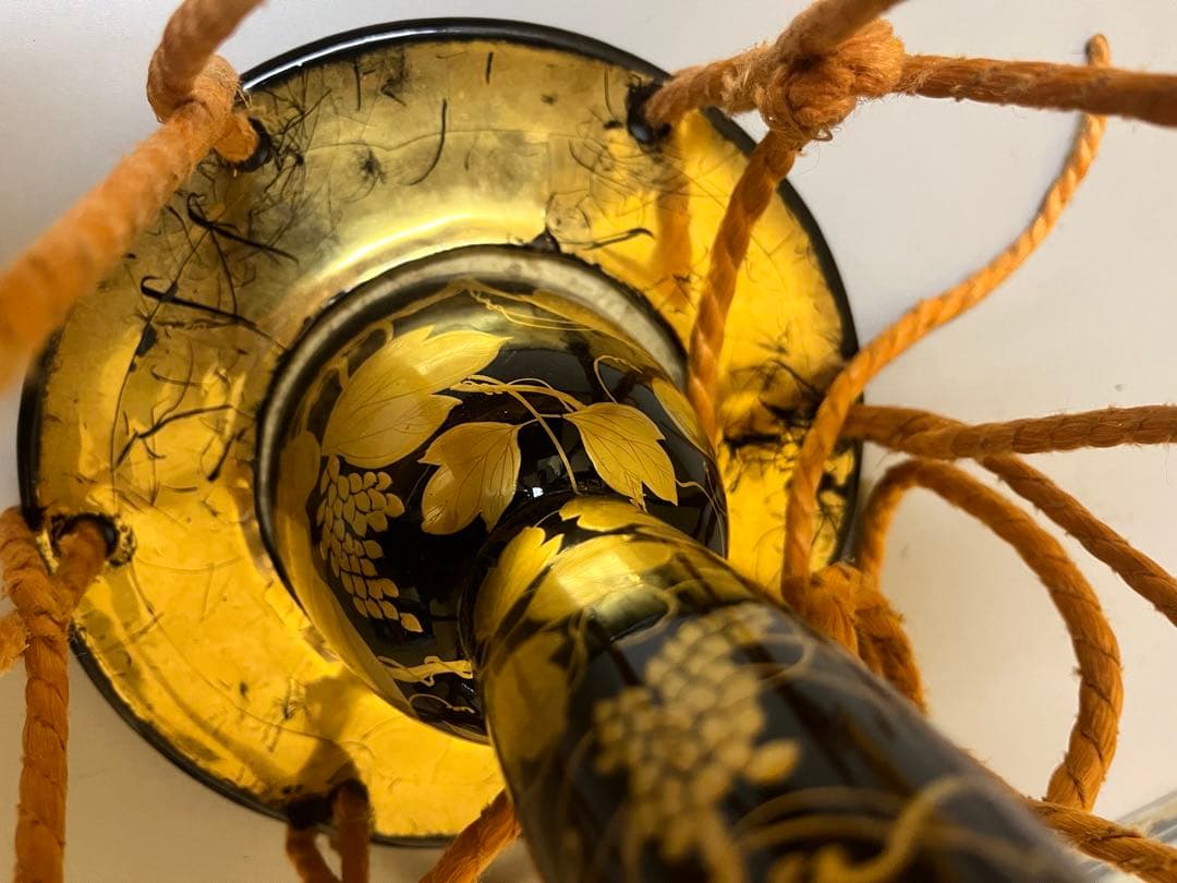 蒔絵締太鼓 漆塗り 和楽器 装飾用 インテリア 和風 小鼓 置物 漆塗り 金装飾