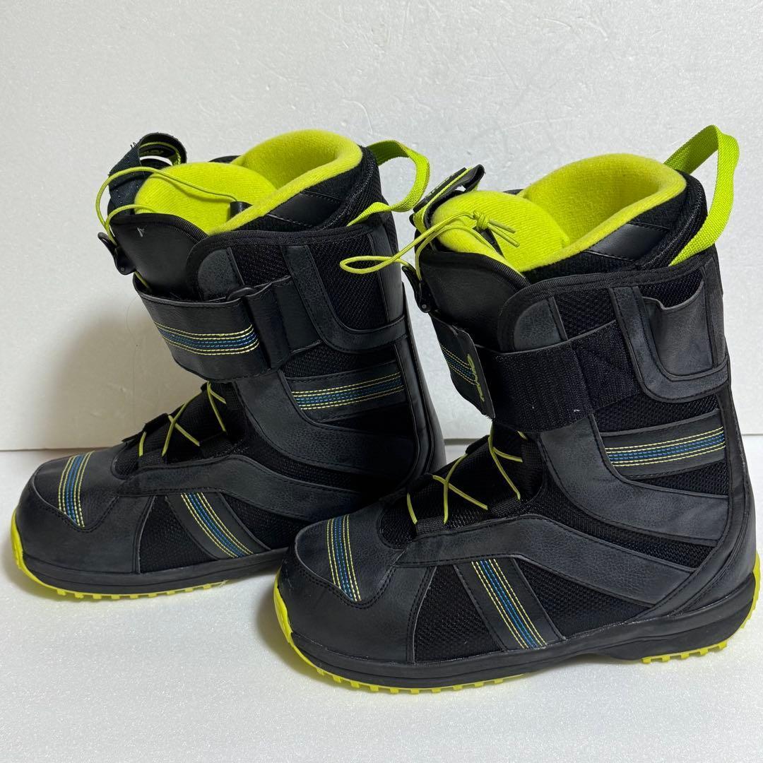 27cm IGNIO スノーボードブーツ黒黄緑ブラック格安激安特価メンズ初心者