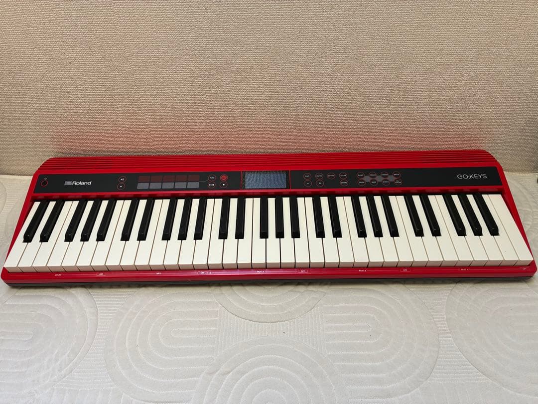 【状態○】Roland 電子ピアノ GO:KEYS 61鍵 レッド