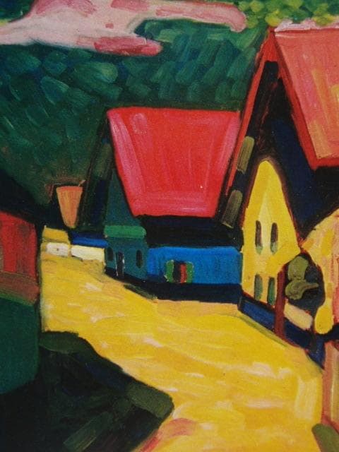 カンディンスキー、「女たちのいるムルナウの通り」、希少な画集より