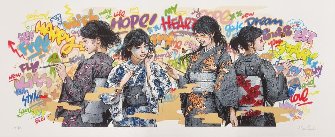 真作 ロームカウチ Four Seasons Gold シルクスクリーン