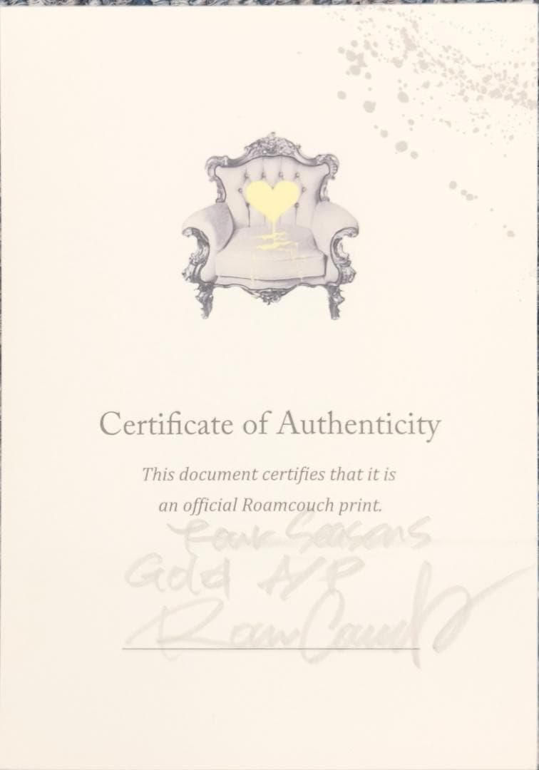 真作 ロームカウチ Four Seasons Gold シルクスクリーン