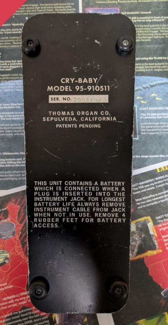THOMAS ORGAN期 72's cry baby Wah pedal