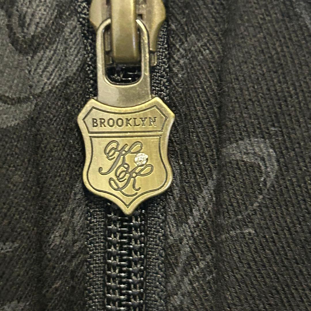 カールカナイ ゴルフ 総柄 刺繍 プリント ペイズリー スウェット ハーフジップ