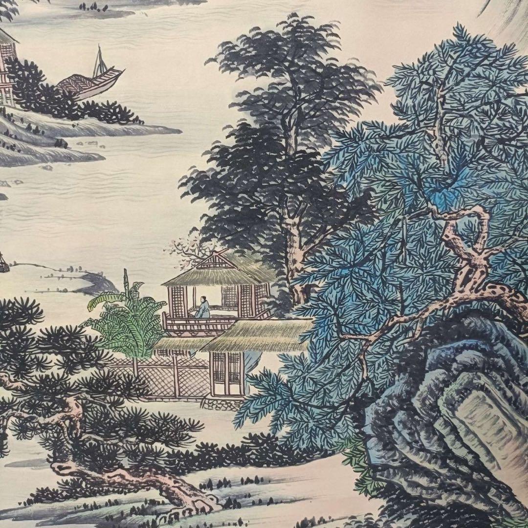 郎世宁 江山勝覧図 三尺中堂 掛け軸　中国山水画　宣紙