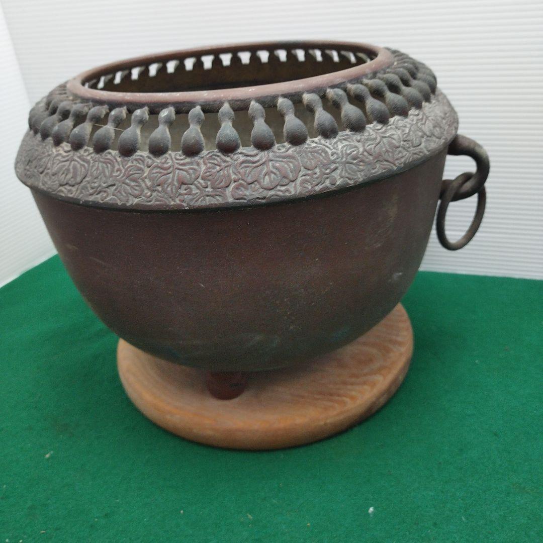 銅製火鉢 時代物 古民具 古道具 瓢箪 ひょうたん 透かし 火鉢 アンティーク