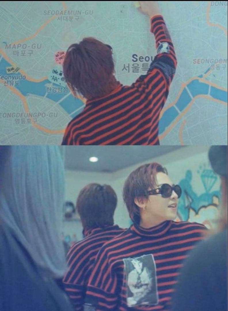 ジヨン GD G-DRAGON ジードラゴン ボーダータートルネック ジヨコス