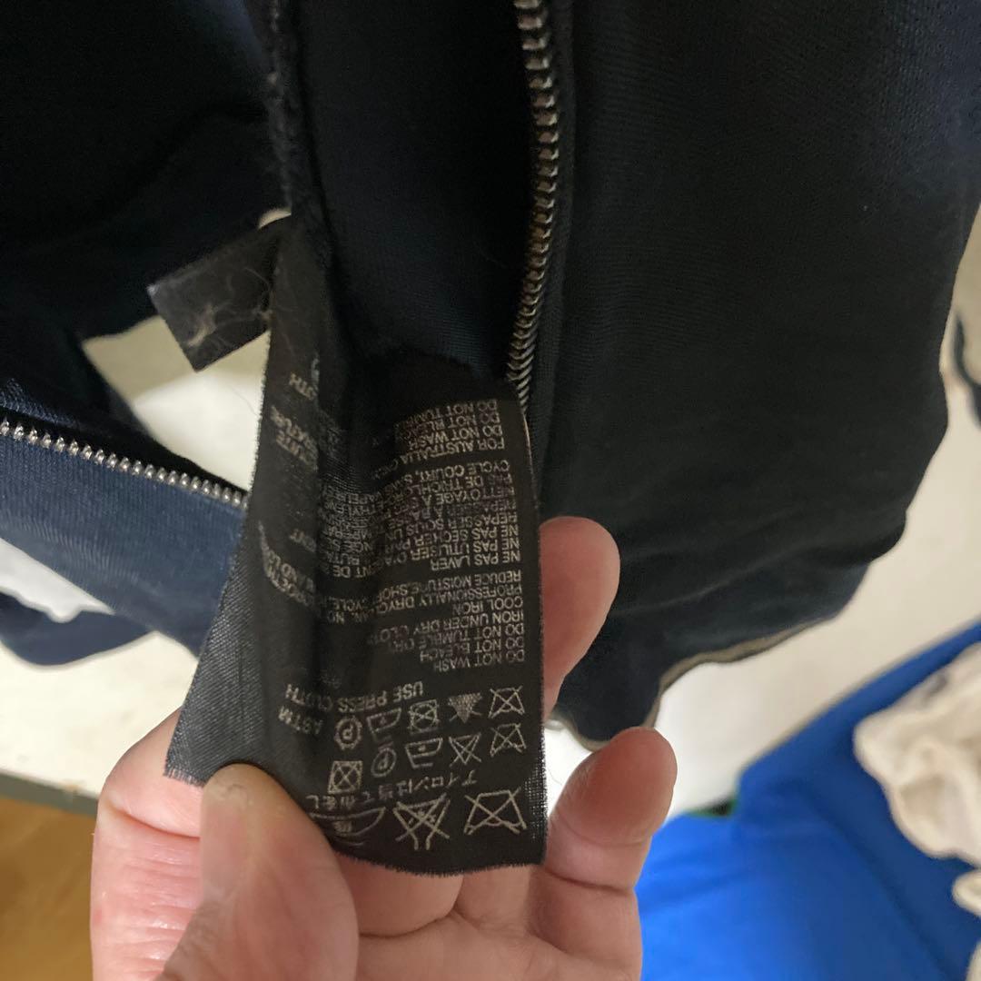 PRADA ジップアップジャケット ネイビー/ホワイト