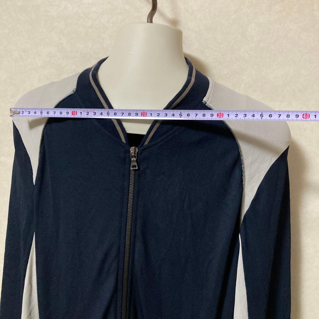 PRADA ジップアップジャケット ネイビー/ホワイト