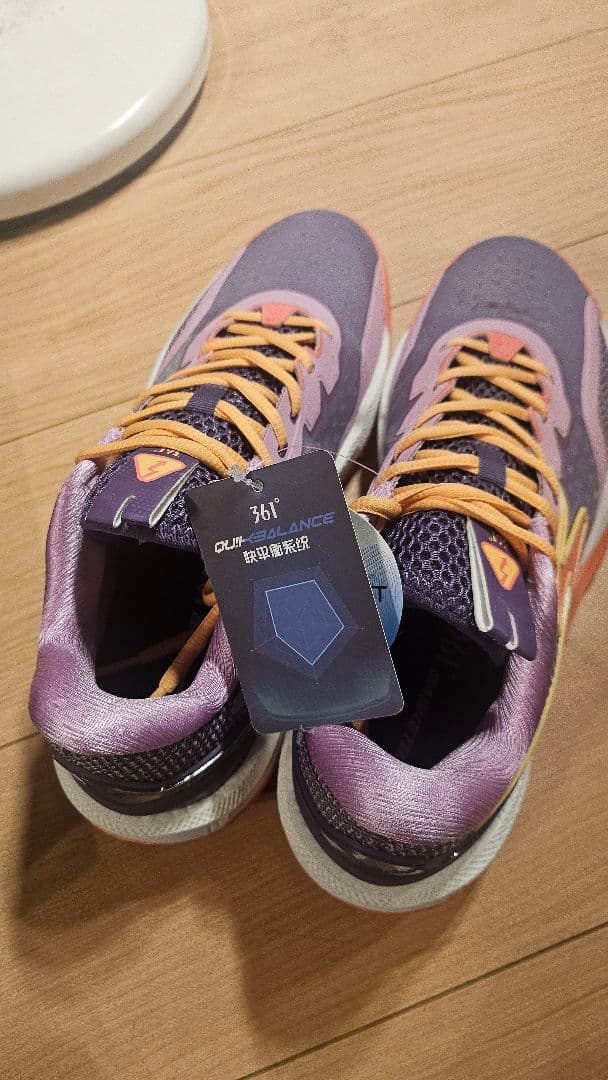 361° バスケットボールシューズ パープル/オレンジ 新商品