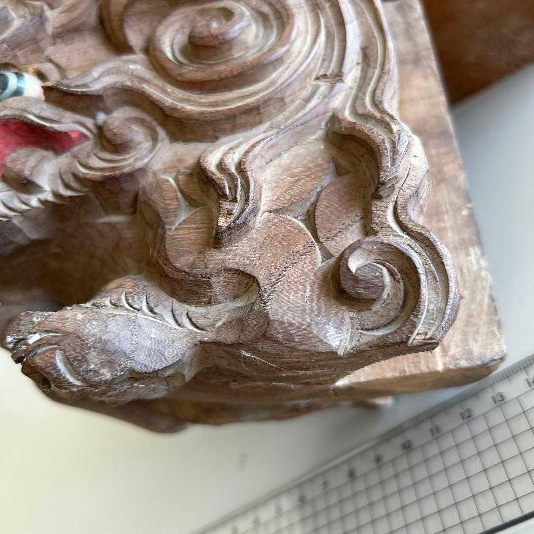 木彫獅子　彫物　木鼻　だんじり　骨董　神社仏閣地車