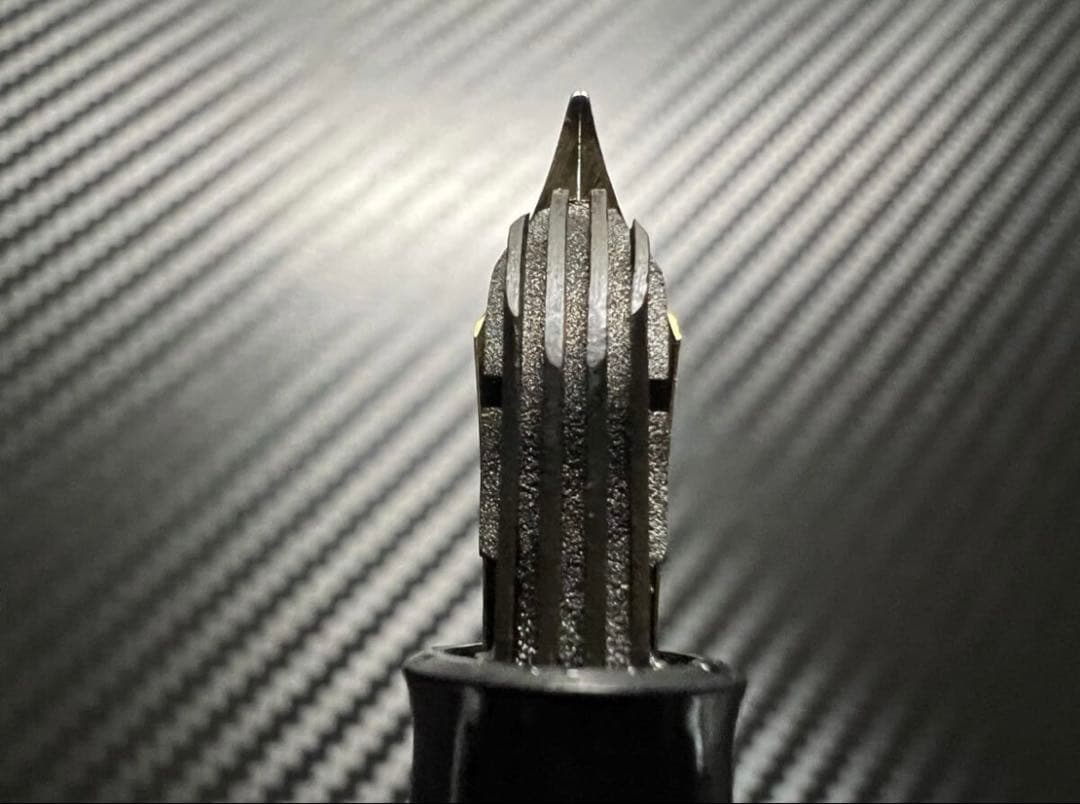 美品 ペリカン 140 万年筆 緑縞 F