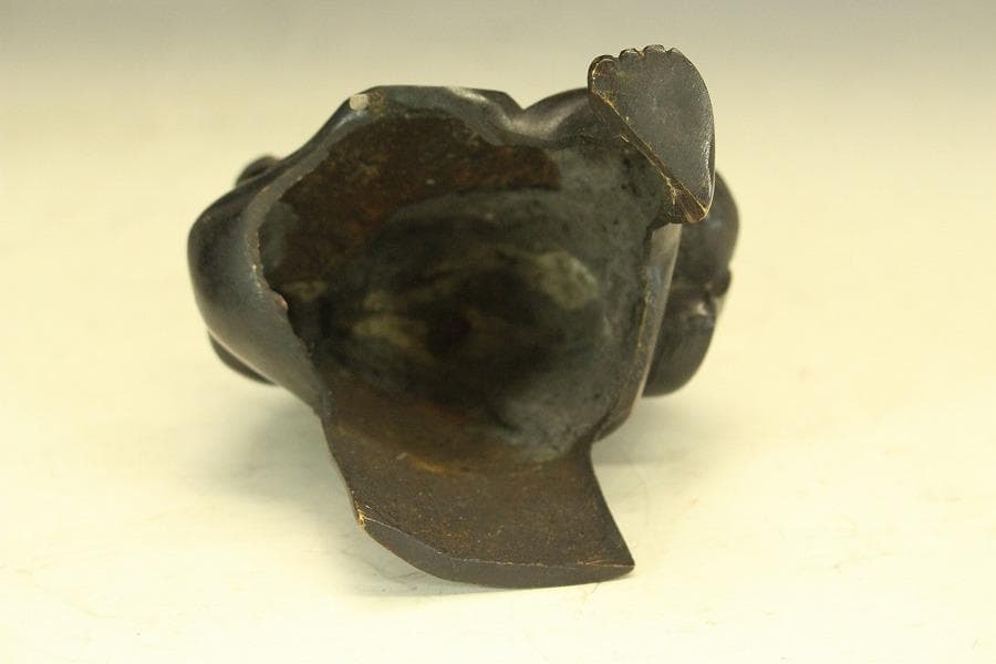 銅製 鯛 乗り 恵比寿 吉祥 縁起物 33cmx16cm 時代物(A193)